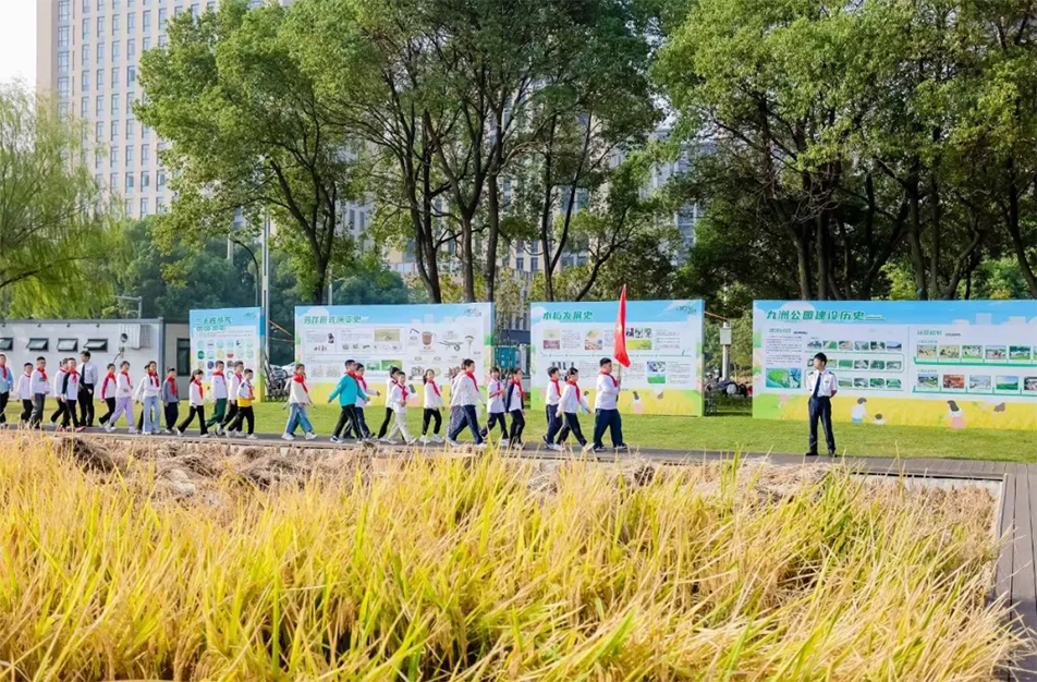 九洲公園舉辦“南昌城里有點(diǎn)田”秋收體驗(yàn)活動 青少年體驗(yàn)農(nóng)耕文化 九洲公園舉辦“南昌城里有點(diǎn)田”秋收體驗(yàn)活動 青少年體驗(yàn)農(nóng)耕文化